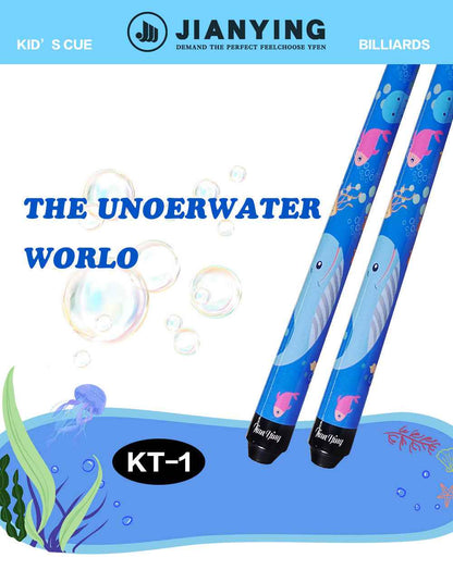 JIANYING Kids' Pool Cue, Junior-Specific Billiard Stick, Cartoon Maple Wood Cue for American Eight-Ball