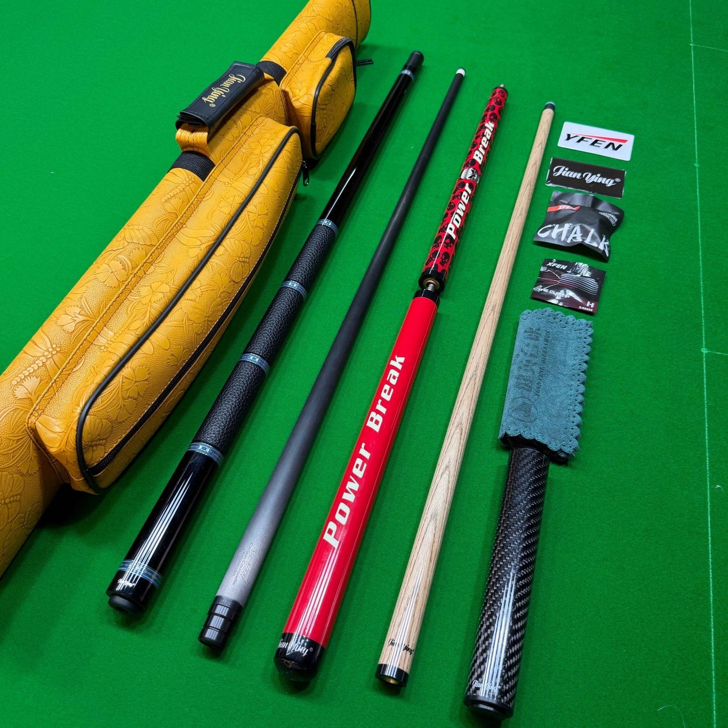 2026 High - Grade Carbon Fiber Maple Pool Stick (12.5MM tips) + Jump and Strike Three - Stage Power Break Pool Cues. + Stick Case + Tips + Extended Handle + Towel + Chalk - JIAN YING Cues2026 High - Grade Carbon Fiber Maple Pool Stick (12.5MM tips) + Jump and Strike Three - Stage Power Break Pool Cues. + Stick Case + Tips + Extended Handle + Towel + Chalk球杆JIAN YING