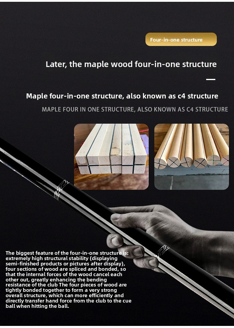 JIAN YING YFEN Carbon Fiber 1/2 Billiard Cue 58-inch 11.8mm Tip for Home & Club Use High-Quality Pool Stick - JIAN YING Cues