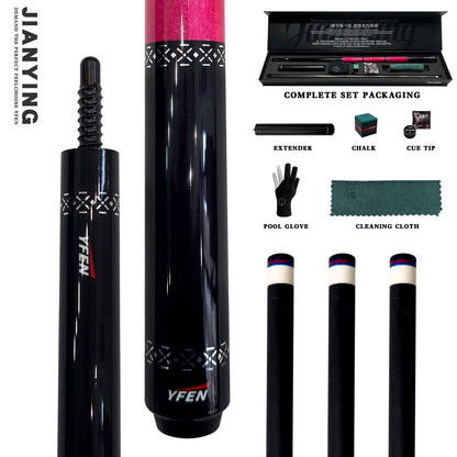 JIAN YING YFEN Carbon Fiber 1/2 Billiard Cue 58 - inch 11.8mm Tip for Home & Club Use High - Quality Pool Stick - JIAN YING CuesJIAN YING YFEN Carbon Fiber 1/2 Billiard Cue 58 - inch 11.8mm Tip for Home & Club Use High - Quality Pool Stick球杆JIAN YING Cues