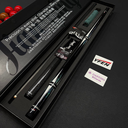 JIAN YING YFEN Luxury Shell Inlaid & Lignum Vitae Carbon Fiber Pool Cue Set Ebony Handle/ Ebony Handle 11.5mm/12.5mm tip FREE Shipping - JIAN YING CuesJIAN YING YFEN Luxury Shell Inlaid & Lignum Vitae Carbon Fiber Pool Cue Set Ebony Handle/ Ebony Handle 11.5mm/12.5mm tip FREE Shipping球杆JIAN YING
