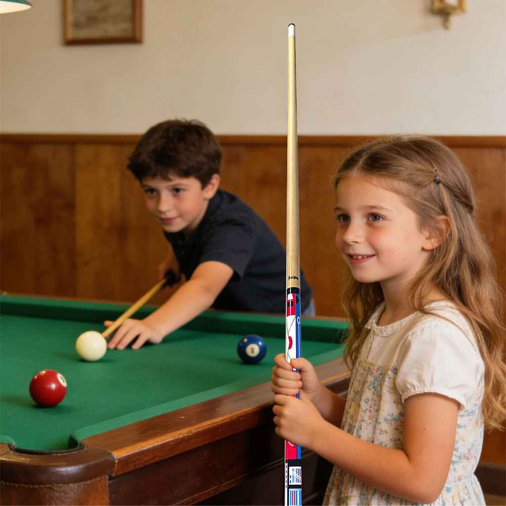 JIANYING Kids' Pool Cue, Junior - Specific Billiard Stick, Cartoon Maple Wood Cue for American Eight - Ball - JIAN YING CuesJIANYING Kids' Pool Cue, Junior - Specific Billiard Stick, Cartoon Maple Wood Cue for American Eight - Ball球杆JIAN YING