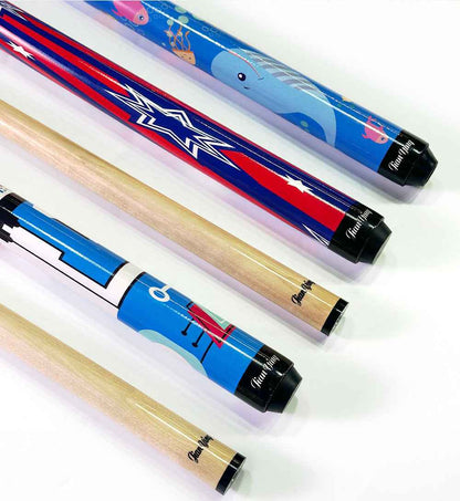 JIANYING Kids' Pool Cue, Junior - Specific Billiard Stick, Cartoon Maple Wood Cue for American Eight - Ball - JIAN YING CuesJIANYING Kids' Pool Cue, Junior - Specific Billiard Stick, Cartoon Maple Wood Cue for American Eight - Ball球杆JIAN YING