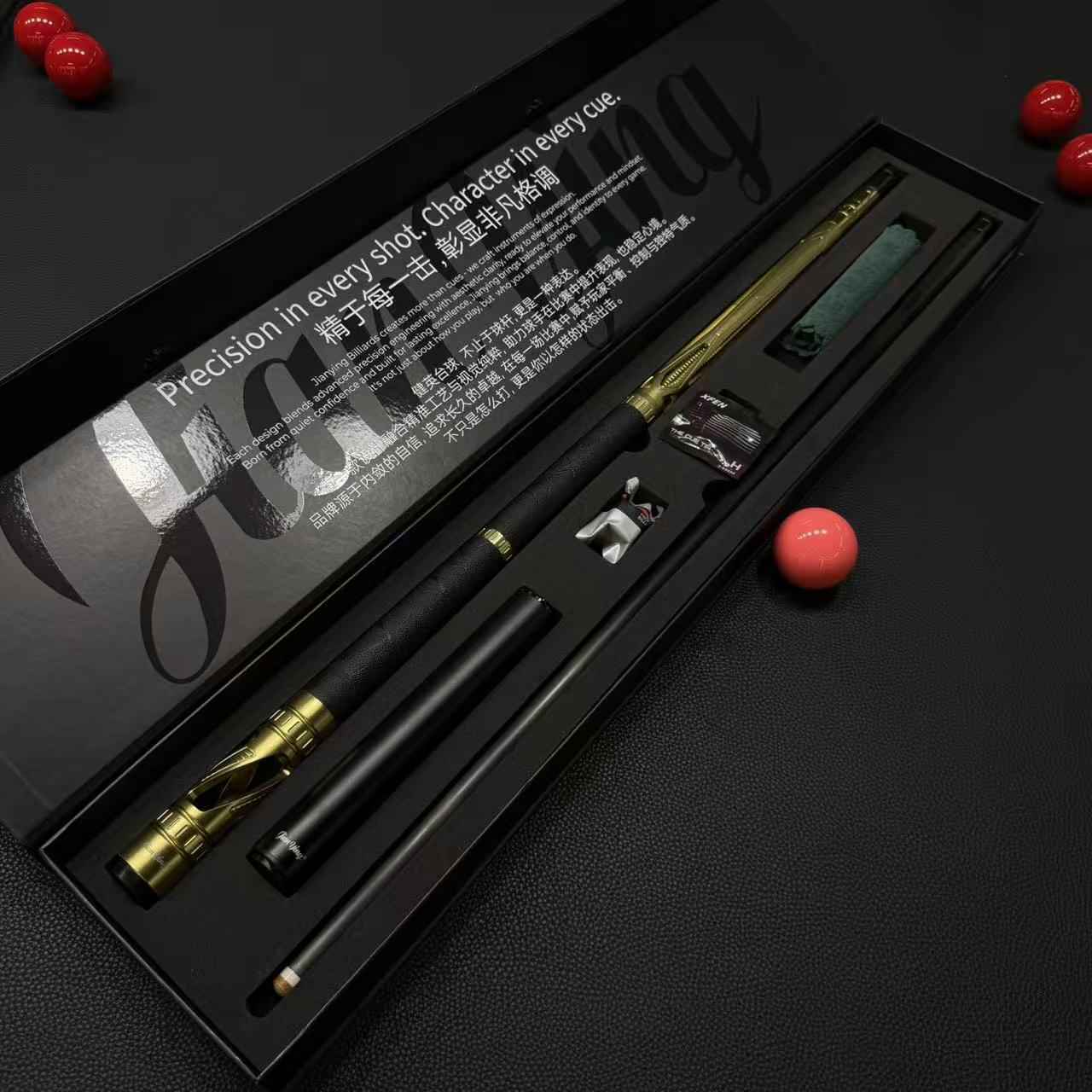 Jianying Metal Pool Cue Carbon Fiber Pool Cue Set | T700 Carbon fiber shaft 3/8*8 Joint + Full Kit（副本）