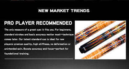PA08 - 1/2 Blackball Pool Cue – 12.5MM Tip Hard Maple Billiard Stick with Cushioned Grip - JIAN YING CuesPA08 - 1/2 Blackball Pool Cue – 12.5MM Tip Hard Maple Billiard Stick with Cushioned Grip球杆JIAN YING