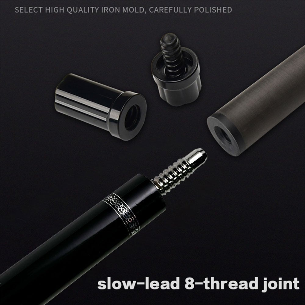PA08 - 1/2 Blackball Pool Cue – 12.5MM Tip Hard Maple Billiard Stick with Cushioned Grip - JIAN YING CuesPA08 - 1/2 Blackball Pool Cue – 12.5MM Tip Hard Maple Billiard Stick with Cushioned Grip球杆JIAN YING