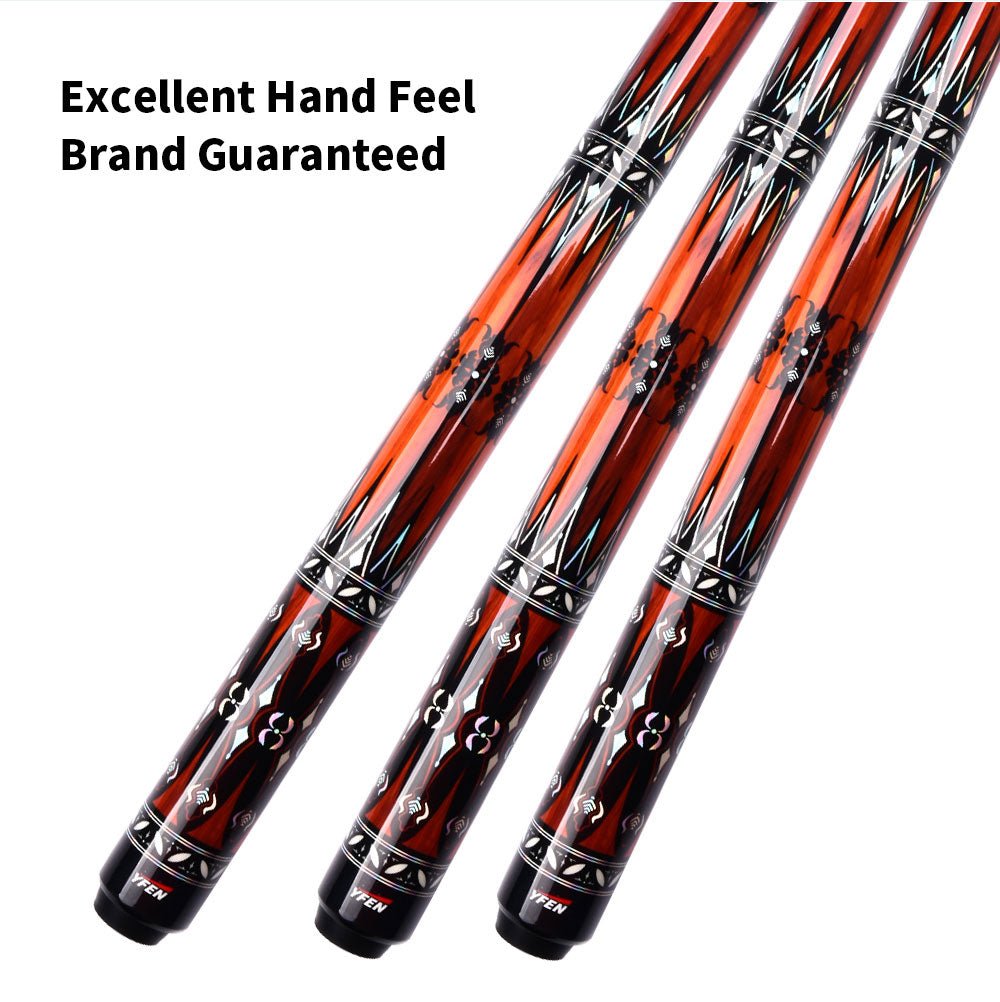 PA08 - 1/2 Blackball Pool Cue - 12.5MM Tip Hard Maple Wood Billiard Stick with Cushioned Handle - JIAN YING CuesPA08 - 1/2 Blackball Pool Cue - 12.5MM Tip Hard Maple Wood Billiard Stick with Cushioned HandleJIAN YING Cues
