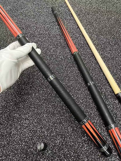 Precision Handcrafted Pink Ivory Wood & Ebony Inlay Pool Cue, Cowhide Leather Grip, Four - Core Butt, 11.8mm Tip - JIAN YING CuesPrecision Handcrafted Pink Ivory Wood & Ebony Inlay Pool Cue, Cowhide Leather Grip, Four - Core Butt, 11.8mm Tip球杆JIAN YING