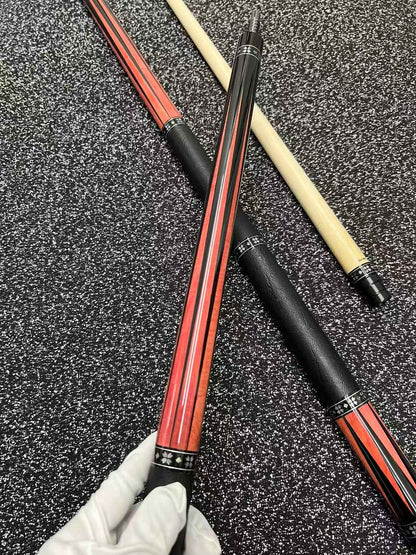 Precision Handcrafted Pink Ivory Wood & Ebony Inlay Pool Cue, Cowhide Leather Grip, Four - Core Butt, 11.8mm Tip - JIAN YING CuesPrecision Handcrafted Pink Ivory Wood & Ebony Inlay Pool Cue, Cowhide Leather Grip, Four - Core Butt, 11.8mm Tip球杆JIAN YING