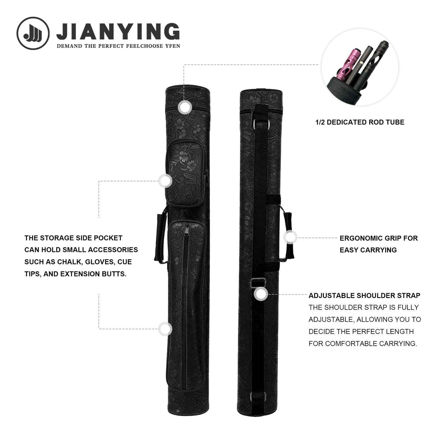 🔥 SHOWSTOPPER ALERT! JIANYING Embossed PU Pool Cue Case – Turn the Billiard Hall Into Your Personal Runway!