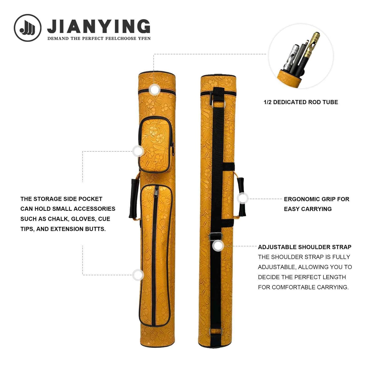 🔥 SHOWSTOPPER ALERT! JIANYING Embossed PU Pool Cue Case – Turn the Billiard Hall Into Your Personal Runway!