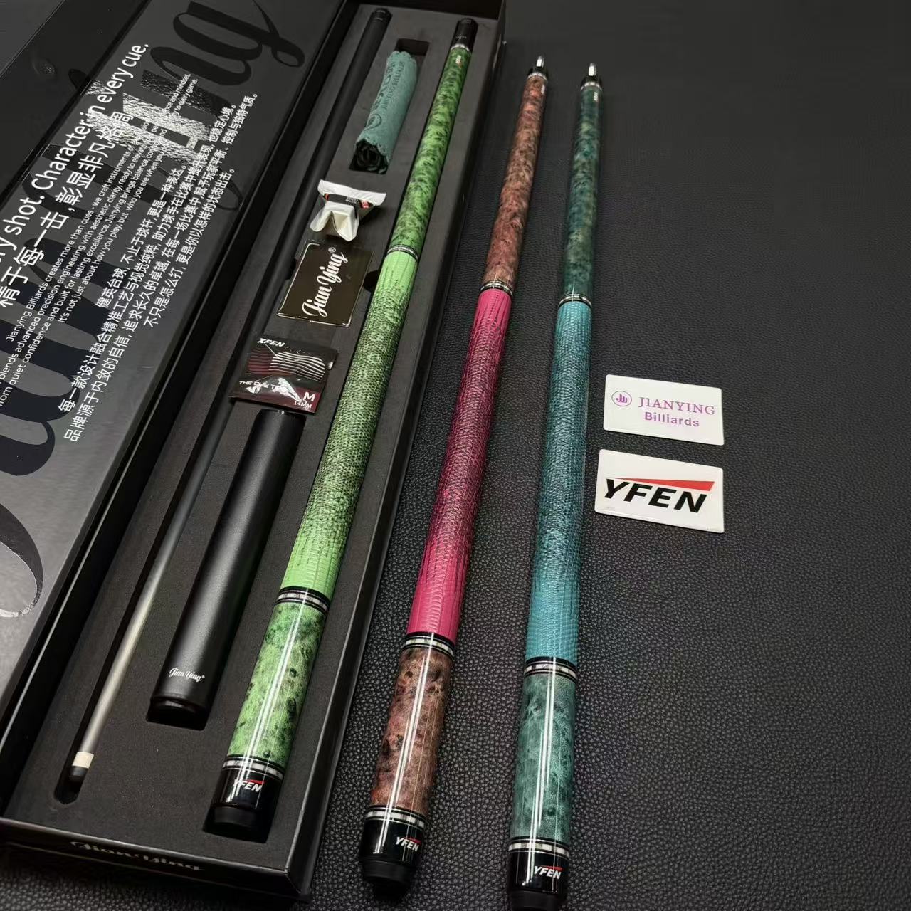 YFEN Professional Carbon Fiber Billiard Cue Stick 1/2 Joint Pool Cue Complete Set with Extension free shipping - JIAN YING CuesYFEN Professional Carbon Fiber Billiard Cue Stick 1/2 Joint Pool Cue Complete Set with Extension free shipping球杆JIAN YING Cues